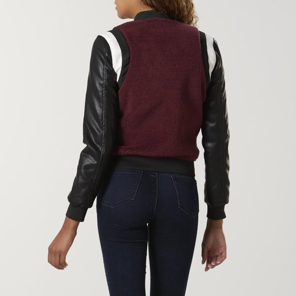 Sherpa Fleece Bomber Jacket from Joe Boxer NEW!!! BLACK ONLY *** - Picture 5 of 5